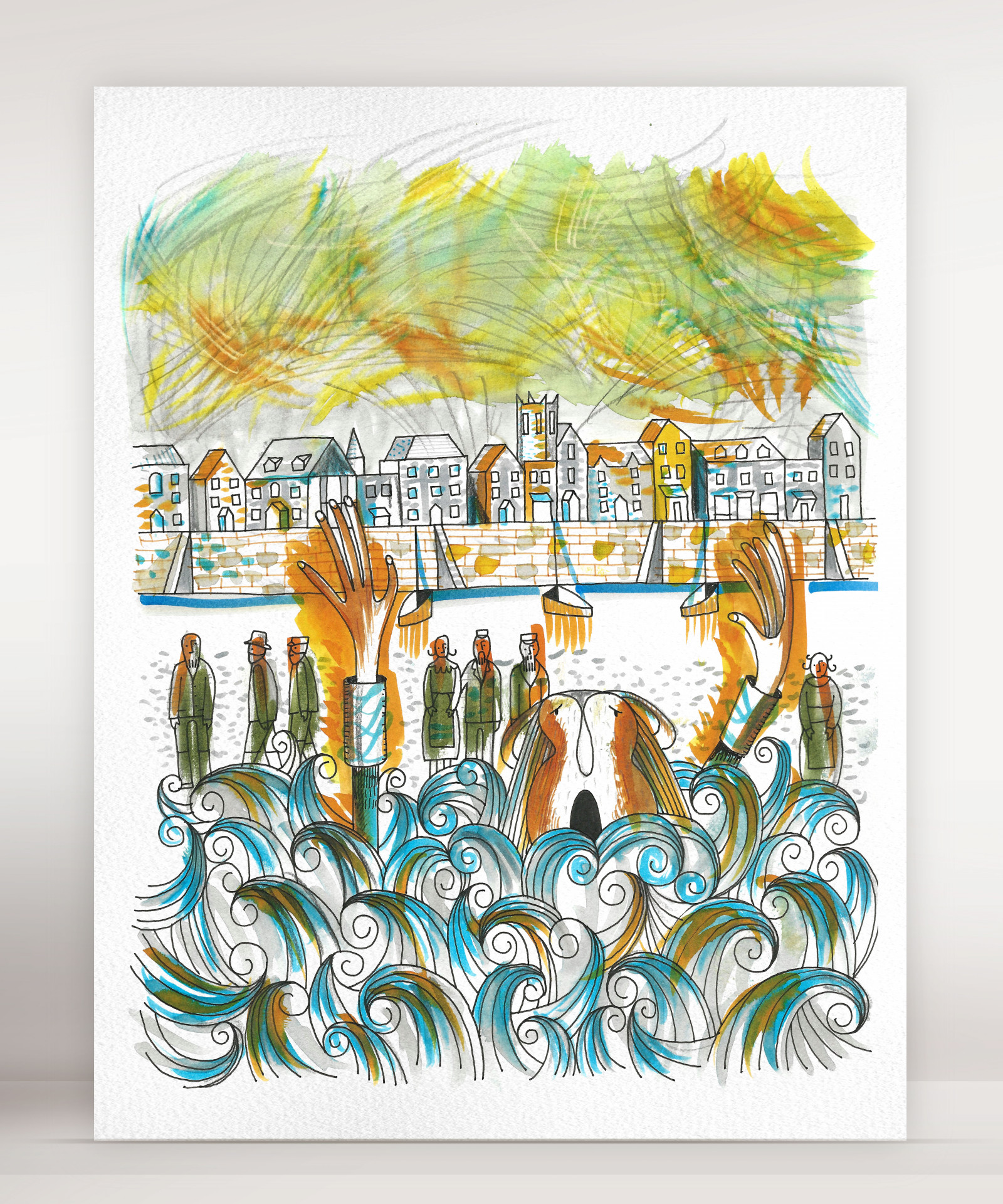 Trouble At Sea Simon Farrow Illustration Commissions, Book Covers